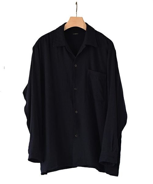 ＜COMOLI＞カシミヤ和紙　オープンカラーシャツ（V01-01006）
