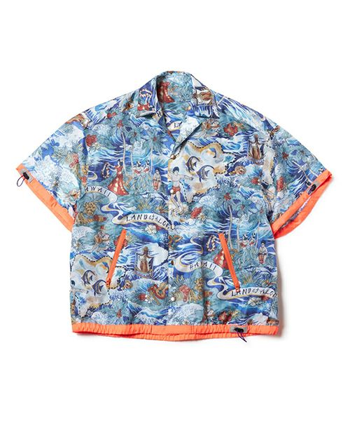 ＜kolor BEACON＞オープンカラーシャツ(22SBM-B04140)