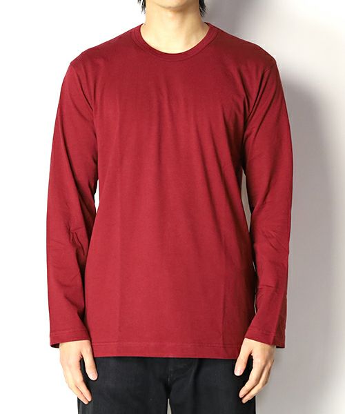 COMME des GARÇONS 赤 長袖Tシャツ M COMMEdesGARCONS SHIRT＞LS TEE (FJ-T015-W22) | MAKES ONLINE STORE