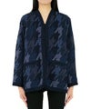 ＜Mame Kurogouchi＞Houndstooth Knitted Jacket