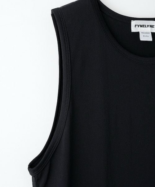 FYNELYNE engineered by LIFiLL＞COTTONY NO SLEEVE ROUND NECK