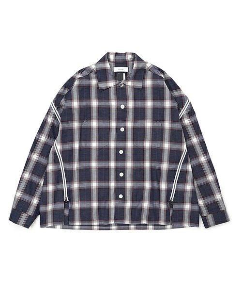 ＜FACETASM＞ZIPPED CHECK SHIRT