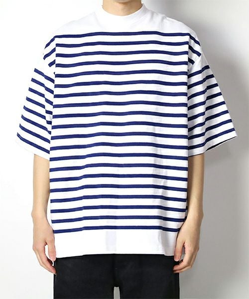 ＜blurhmsROOTSTOCK＞Border Harf-sleeve Tee