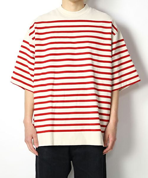 ＜blurhmsROOTSTOCK＞Border Harf-sleeve Tee