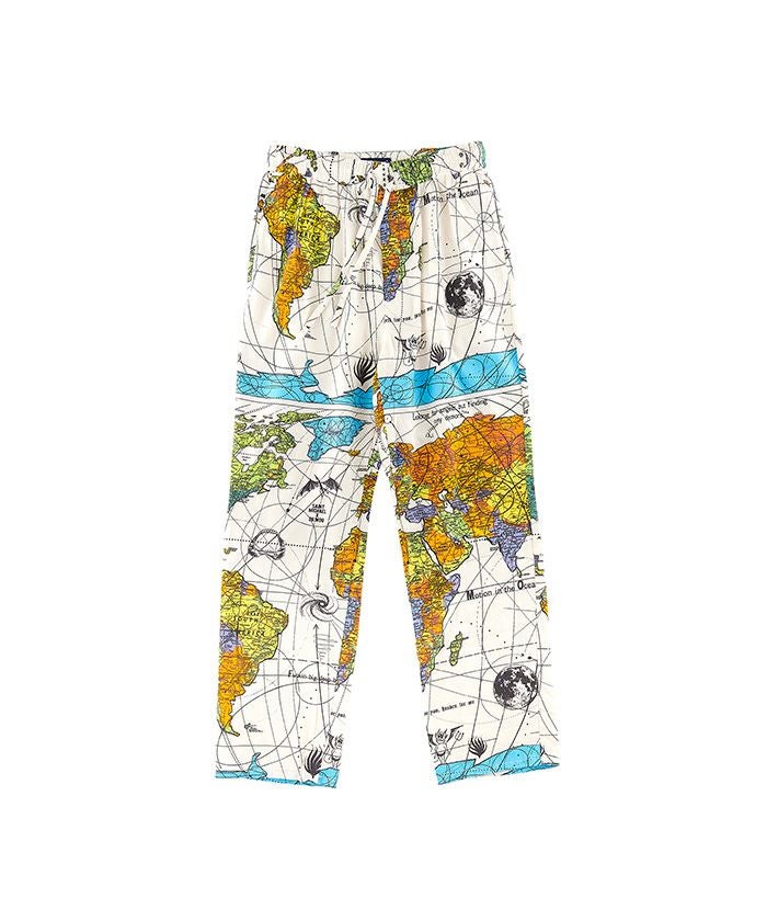 ＜SAINT MICHAEL＞DW_PAJAMA PNT/WORLD MAP