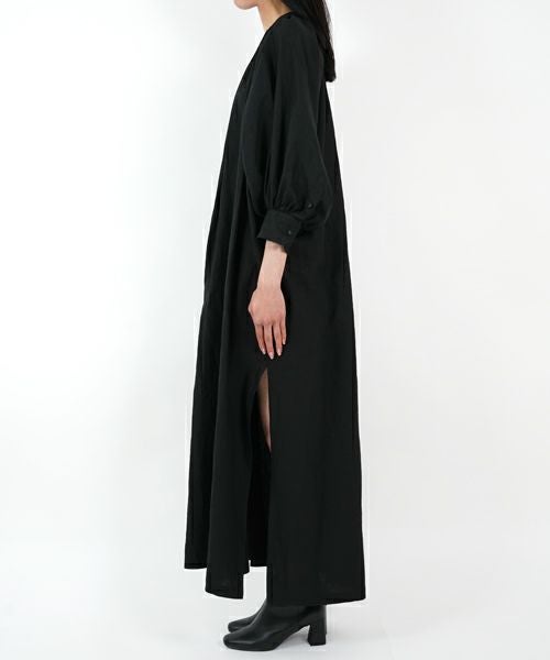 ワンピース HYKE LINEN SMOCK DRESS HYKE＞LINEN SMOCKED MAXI DRESS | MAKES ONLINE STORE