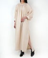 ＜HYKE＞LINEN SMOCKED MAXI DRESS