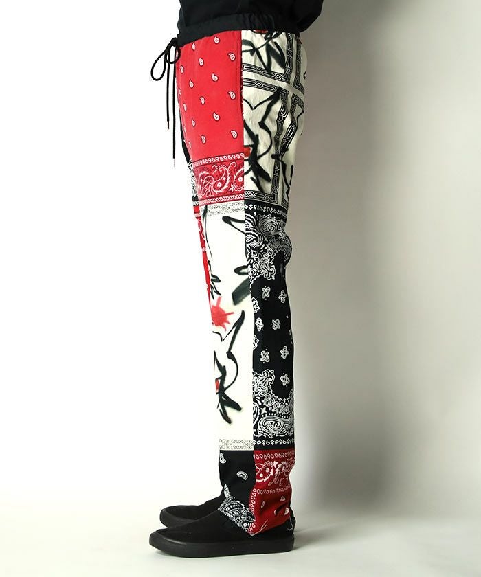 Children of the discordance バンダナ柄　綿パンツ Children of the discordance＞×YAGI BANDANA PATCHWORK PANTS | MAKES