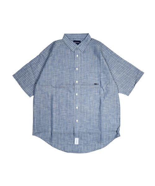 DESCENDANT＞KENNEDY'S CHAMBRAY SHIFT STRIPE SS SHIRT | MAKES
