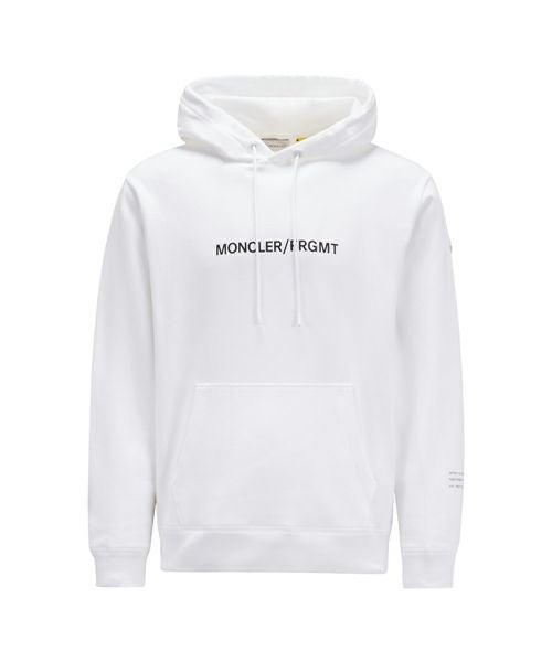 極美品✨ジーニアス　MONCLER パーカー　ホワイト　サイズL　3P196 MONCLER 2023春夏新作 ロゴ入り フード付きスウェットシャツ (MONCLER