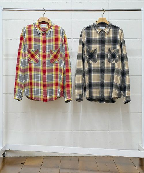 UNUSED＞RAYON CHECK SHIRT | MAKES ONLINE STORE