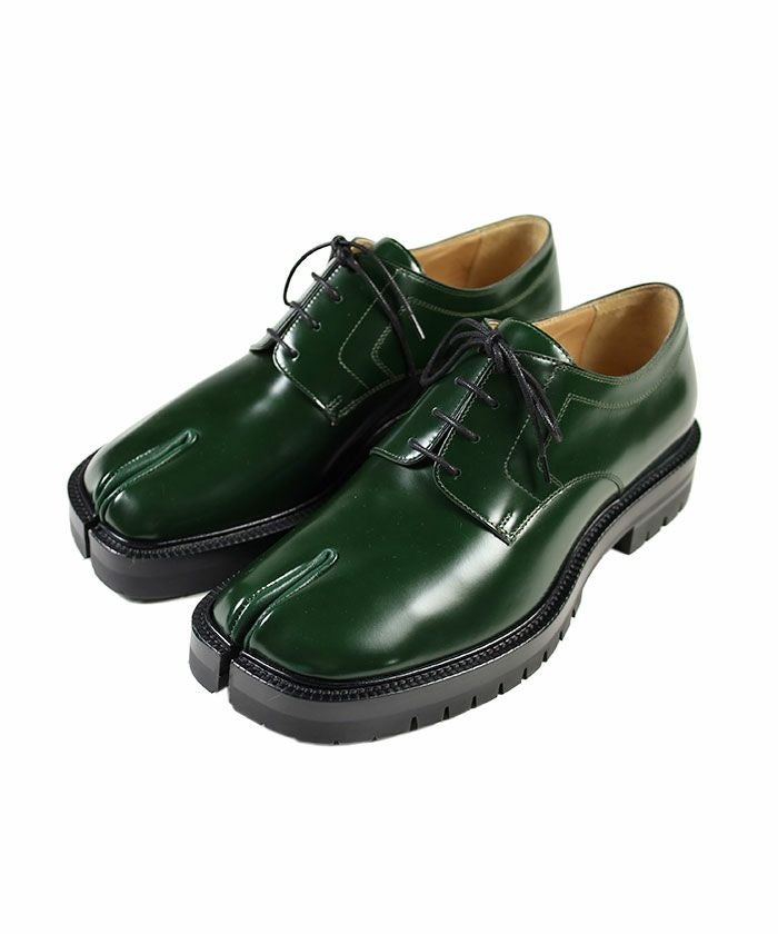 Maison Margiela Tabi レースアップシューズ グリーン 極美品・サイズ42】メゾンマルジェラ Tabi タビ レースアップシューズ
