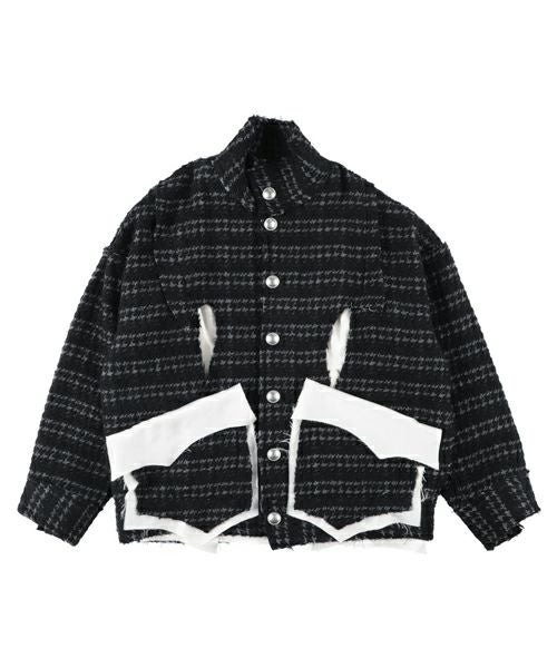 ＜sulvam＞Houndstooth over blouson