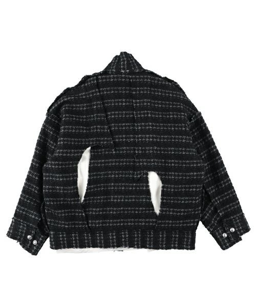 sulvam＞Houndstooth over blouson | MAKES ONLINE STORE