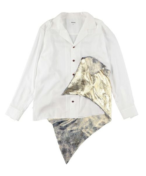 sulvam＞Open collar drape shirt | MAKES ONLINE STORE