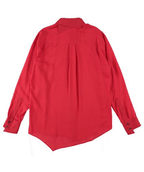 トップス sulvam / ASYMMETRY BUZAM SHIRT sulvam＞Asymmetry stand collar shirt | MAKES ONLINE STORE