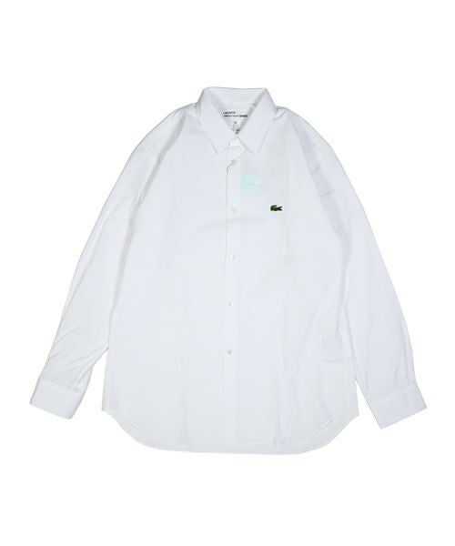 COMMEdesGARCONS SHIRT＞COTTON POPLIN PLAIN SHIRT with LACOSTE