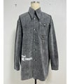 ＜KIDILL＞OVERSIZE DENIM SHIRT MULTI PRINT CHEMICAL WASH