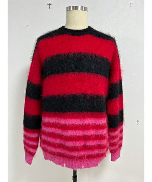 KIDILL＞MOHAIR BORDER KNIT | MAKES ONLINE STORE