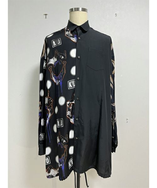 ＜KIDILL＞THREE PANEL SHIRT SKULL PRINT PATTERN