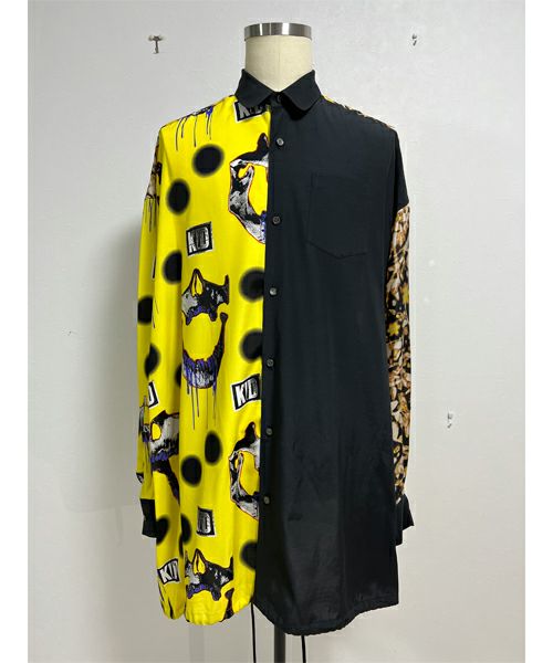 ＜KIDILL＞THREE PANEL SHIRT SKULL PRINT PATTERN