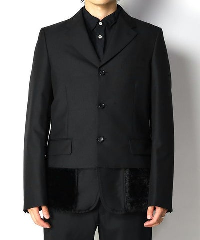 COMME des GARCONS HOMME PLUS＞裾フェイクファー ジャケット | MAKES 
