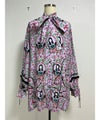 ＜KIDILL＞BOWTIE SHIRT GIRL PRINT PATTERN