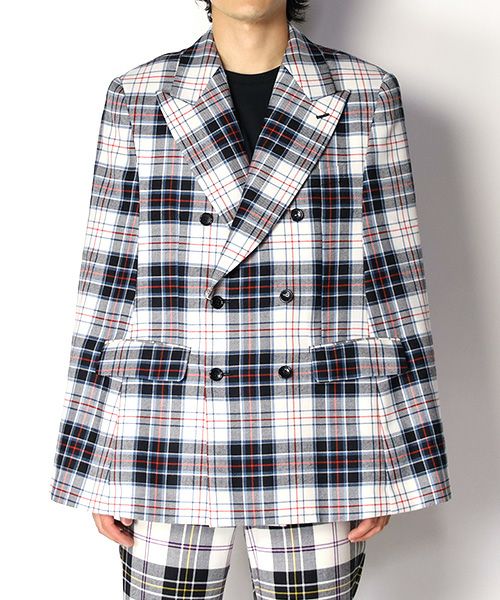 コムデギャルソンオムプリュス14SS チェック柄ジャケット 中古・古着通販】COMME des GARCONS HOMME PLUS (コムデギャルソンオム