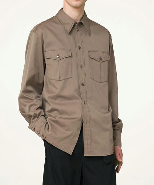 トップス LEMAIRE Relaxed Western Cotton Shirt LEMAIRE＞RELAXED WESTERN SHIRT (SH1038LF824) | MAKES ONLINE STORE