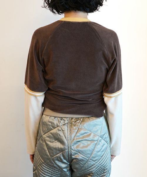 23AW fumika_uchida PILE SWITCHING フミカウチダ FUMIKA＿UCHIDA＞PILE SWITCHING DOUBLE KE/S TEE | MAKES ONLINE STORE
