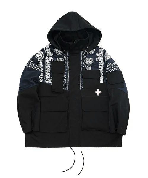 ＜FACETASM＞ORIGINAL BANDANA PRINT HIGH NECK JACKET