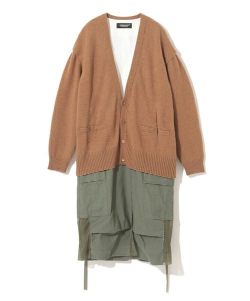 UNDERCOVER＞Knit×Cargo Docking Long Cardigan | MAKES ONLINE STORE