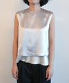 ＜CINOH＞BLACK FORMAL SLEEVELESS BLOUSE