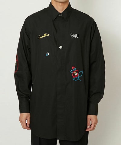 ALMOSTBLACK＞WOVEN EMBROIDERY SHIRTS | MAKES ONLINE STORE