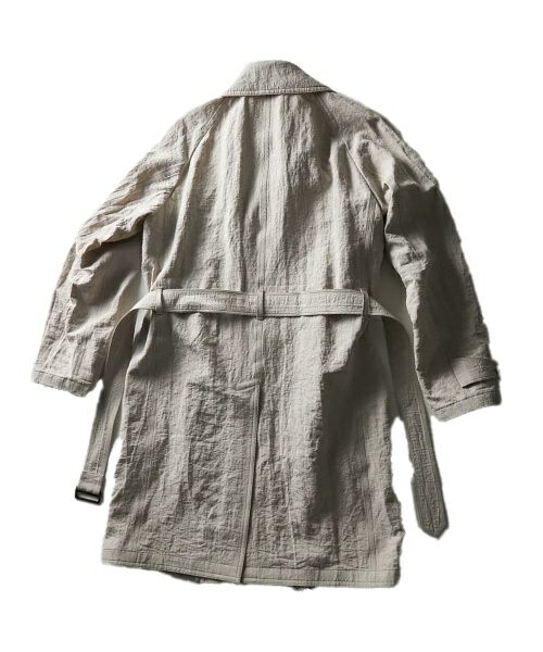 山内＞ 超絶⾼密度リネンクロス・トレンチコート | MAKES ONLINE