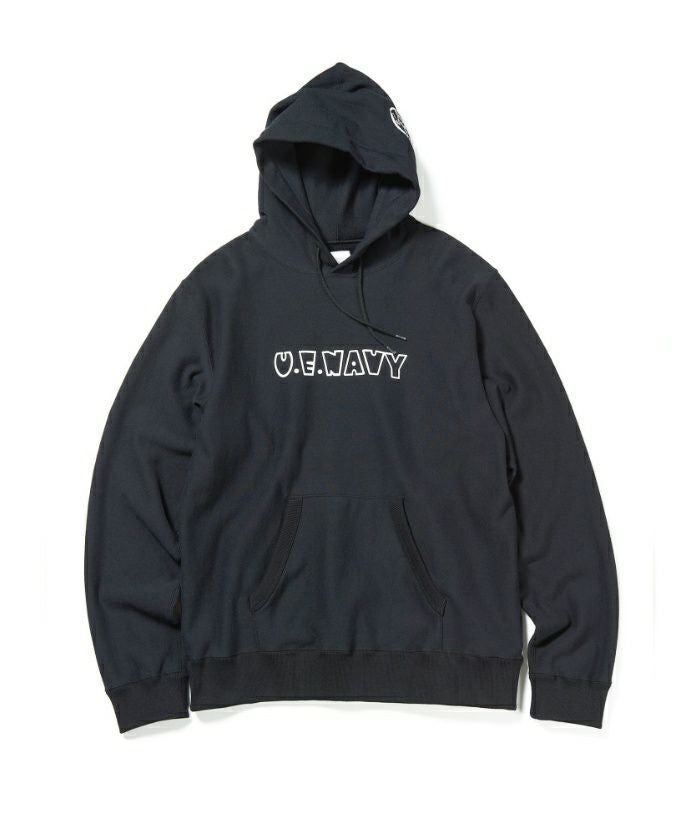 uniform experiment U.E. NAVY オーバーオール uniform experiment＞UE NAVY SWEAT HOODIE | MAKES ONLINE STORE
