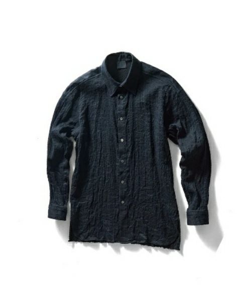 山内＞コットンキュプラ・ランダムシャドーストライプシャツ | MAKES