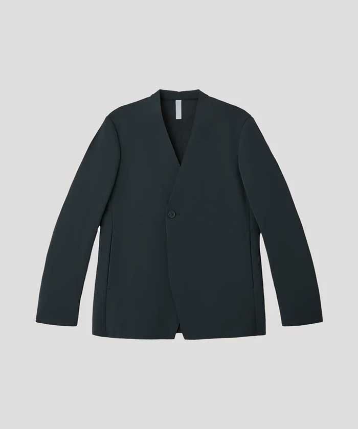 CFCL＞MILAN RIB DOUBLE BREASTED COLLARLESS JACKET | MAKES ONLINE STORE