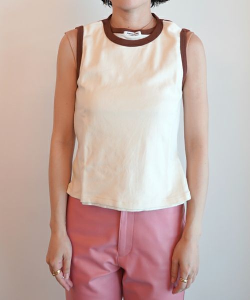 FUMIKA UCHIDA TRIMMED APRON TEE トップス FUMIKA UCHIDA / TRIMMED APRON TEE / GREY/OFFWHITE - 601 | – 601