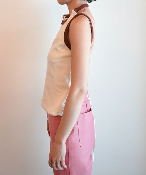 FUMIKA UCHIDA TRIMMED APRON TEE トップス FUMIKA UCHIDA / TRIMMED APRON TEE / GREY/OFFWHITE - 601 | – 601