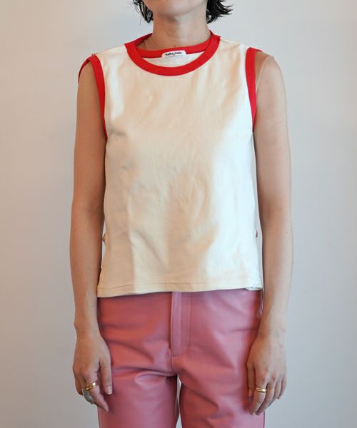 FUMIKA＿UCHIDA＞TRIMMED APRON TEE | MAKES ONLINE STORE