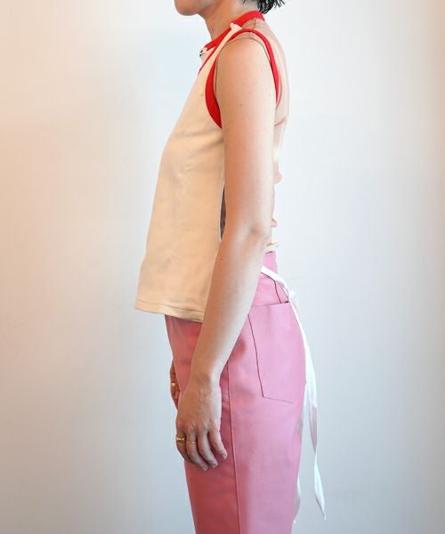 FUMIKA＿UCHIDA＞TRIMMED APRON TEE | MAKES ONLINE STORE