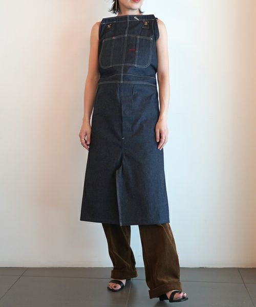 fumika uchidaデニムオーバーオール FUMIKA＿UCHIDA＞DENIM OVERALL APRON MINI DRESS | MAKES ONLINE STORE