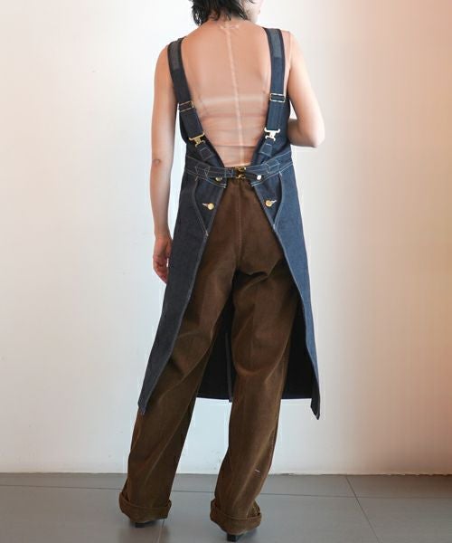 FUMIKA＿UCHIDA＞DENIM OVERALL APRON MINI DRESS | MAKES ONLINE STORE