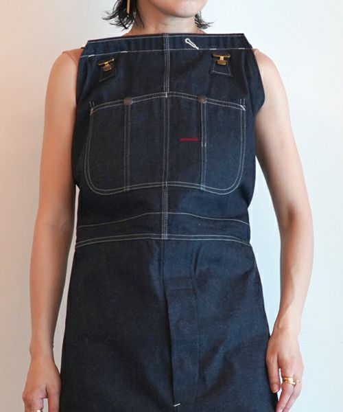 FUMIKA＿UCHIDA＞DENIM OVERALL APRON MINI DRESS | MAKES ONLINE STORE