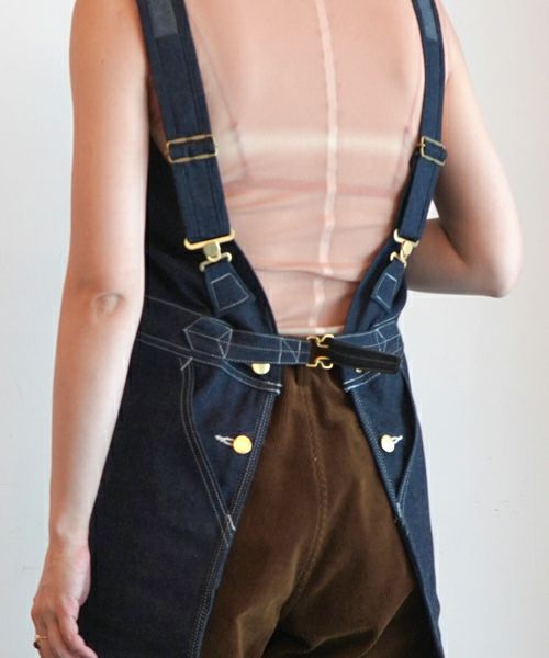 FUMIKA＿UCHIDA＞DENIM OVERALL APRON MINI DRESS | MAKES ONLINE STORE
