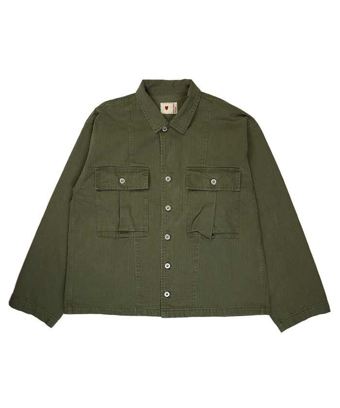 ＜EMOTIONALLY UNAVAILABLE＞HEART MILITARY JACKET