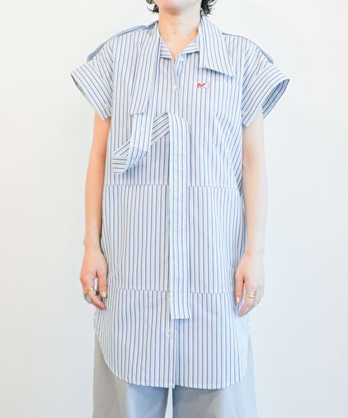 Meryll Rogge＞DECONSTRUCTED SHIRT DRESS W/SHORT SLEEVE | MAKES