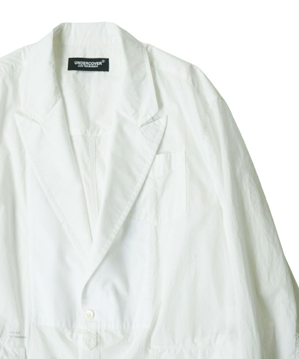 UNDERCOVER＞タイプライターシャツカスタムロングJKT(UC1D4309