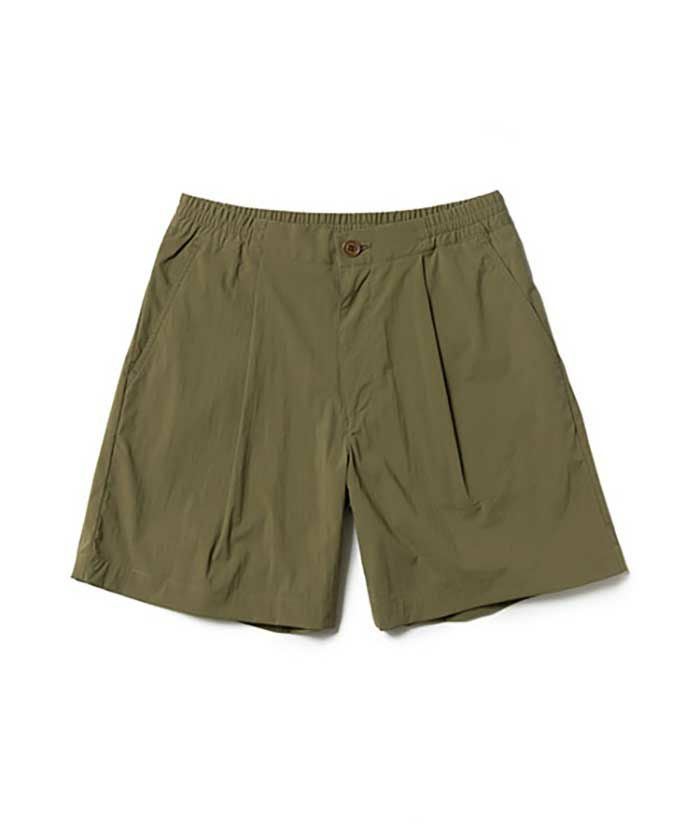 ＜MR.OLIVE＞STRETCH WASHABLE NYLON / ONE TACK SHORTS